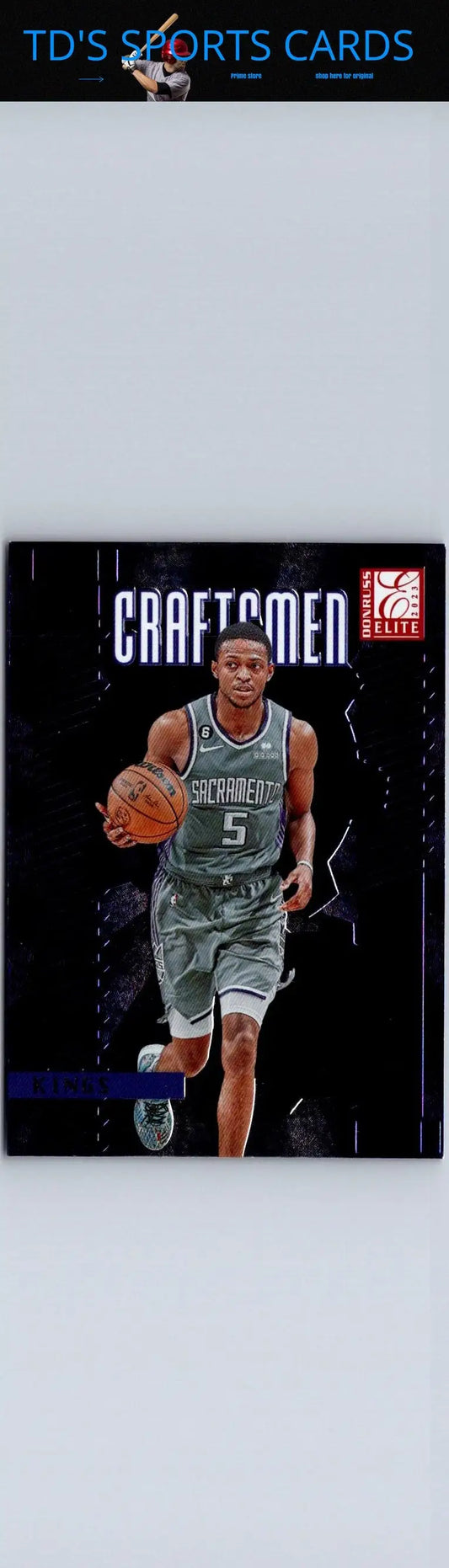 2023-24 Donruss Elite De’Aaron Fox Craftsmen basketball player card display