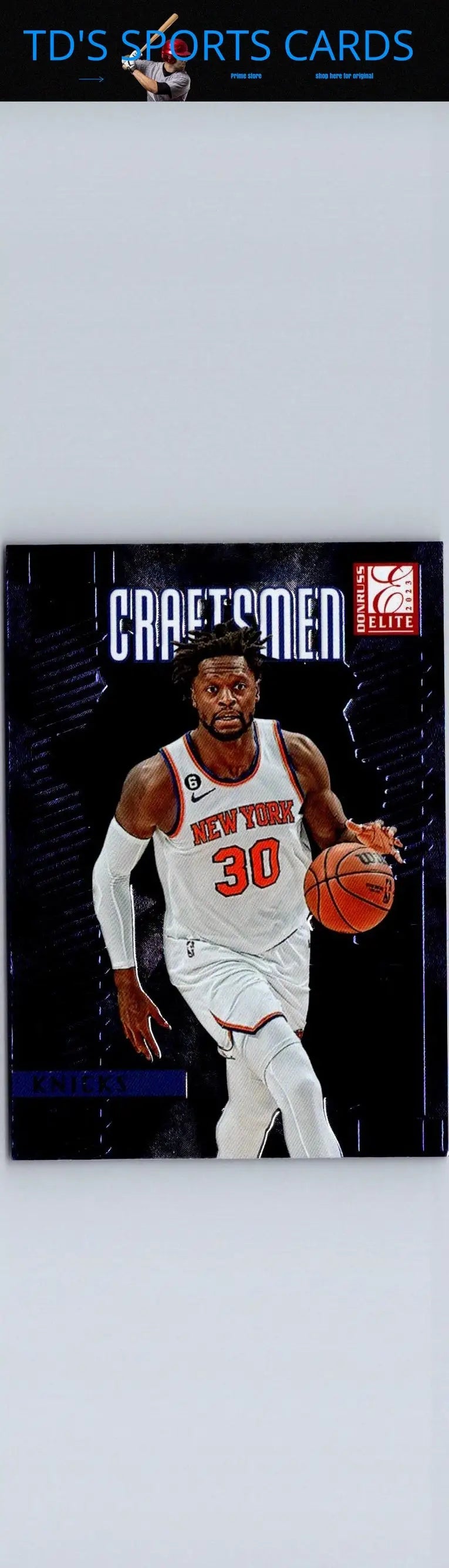 Basketball card of Julius Randle from Donruss Elite Craftsmen series 2023-24