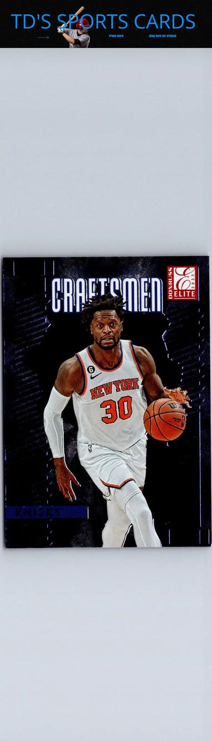 Basketball card of Julius Randle from Donruss Elite Craftsmen series 2023-24
