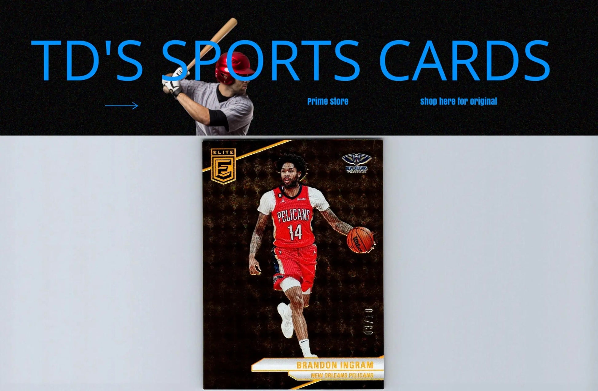 Brandon Ingram basketball card from 2023-24 Donruss Elite Purple #/49 edition