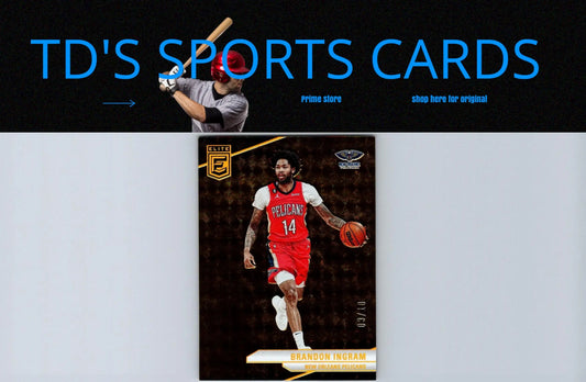Brandon Ingram basketball card from 2023-24 Donruss Elite Purple #/49 edition