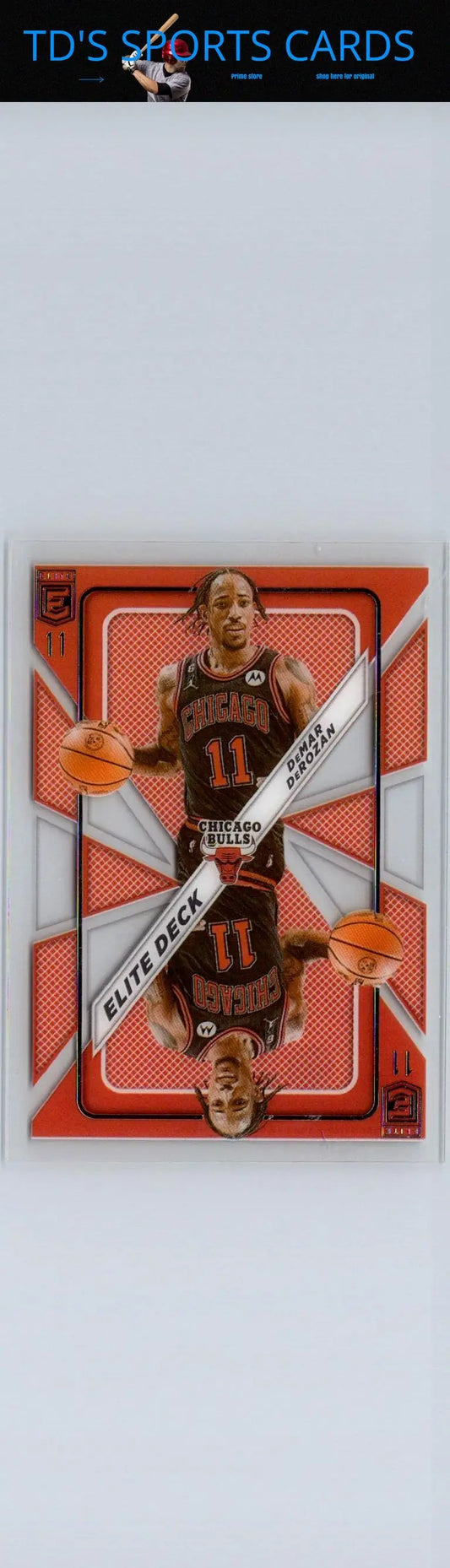 DeMar DeRozan Deck International Red from 2023-24 Donruss Elite trading card collection