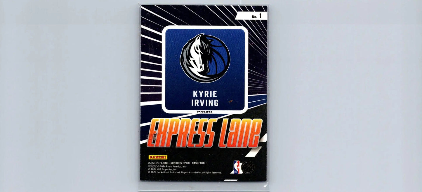 Kyrie Irving Express Lane basketball trading card from 2023-24 Donruss Optic series