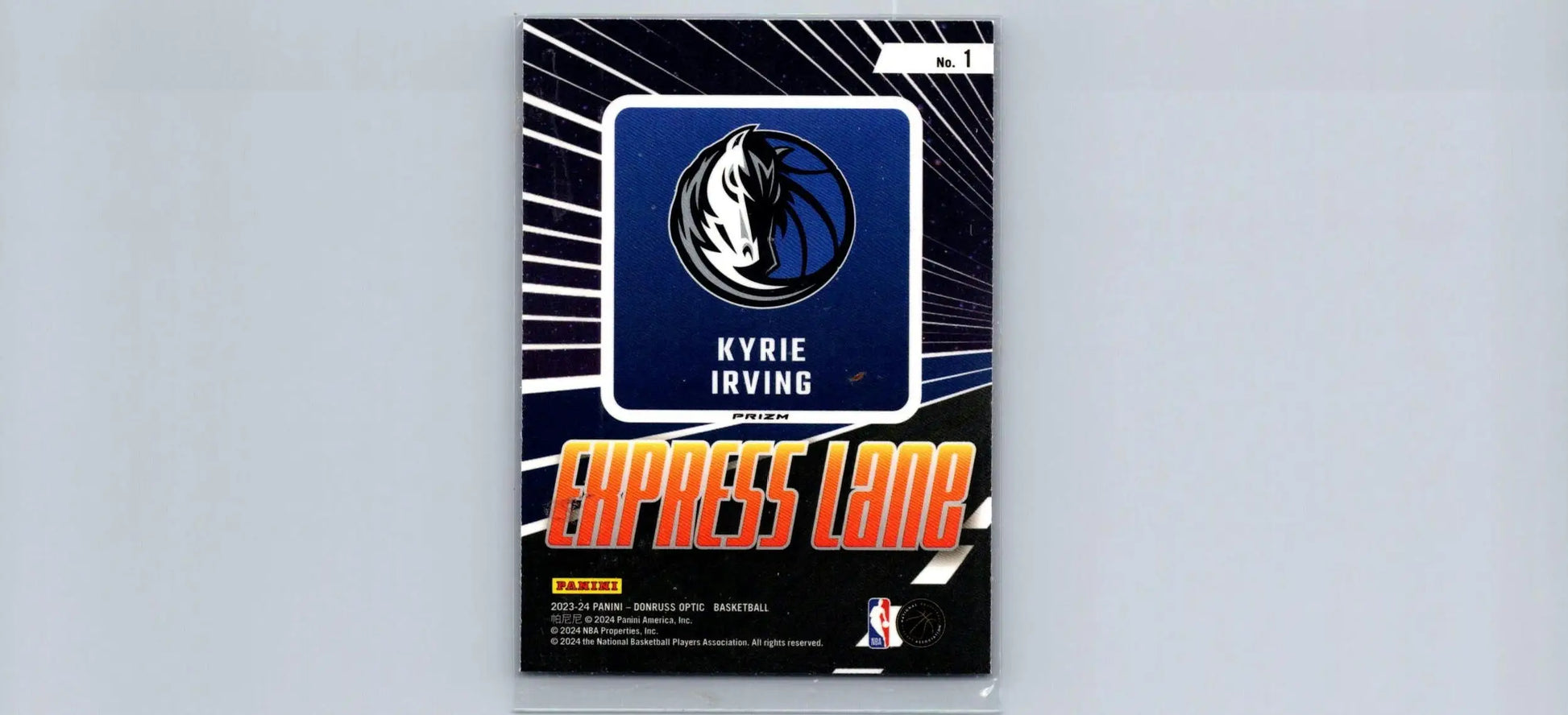 Kyrie Irving Express Lane basketball trading card from 2023-24 Donruss Optic series