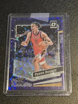 Dyson Daniels basketball card from 2023-24 Donruss Optic Fast Break Purple #/99