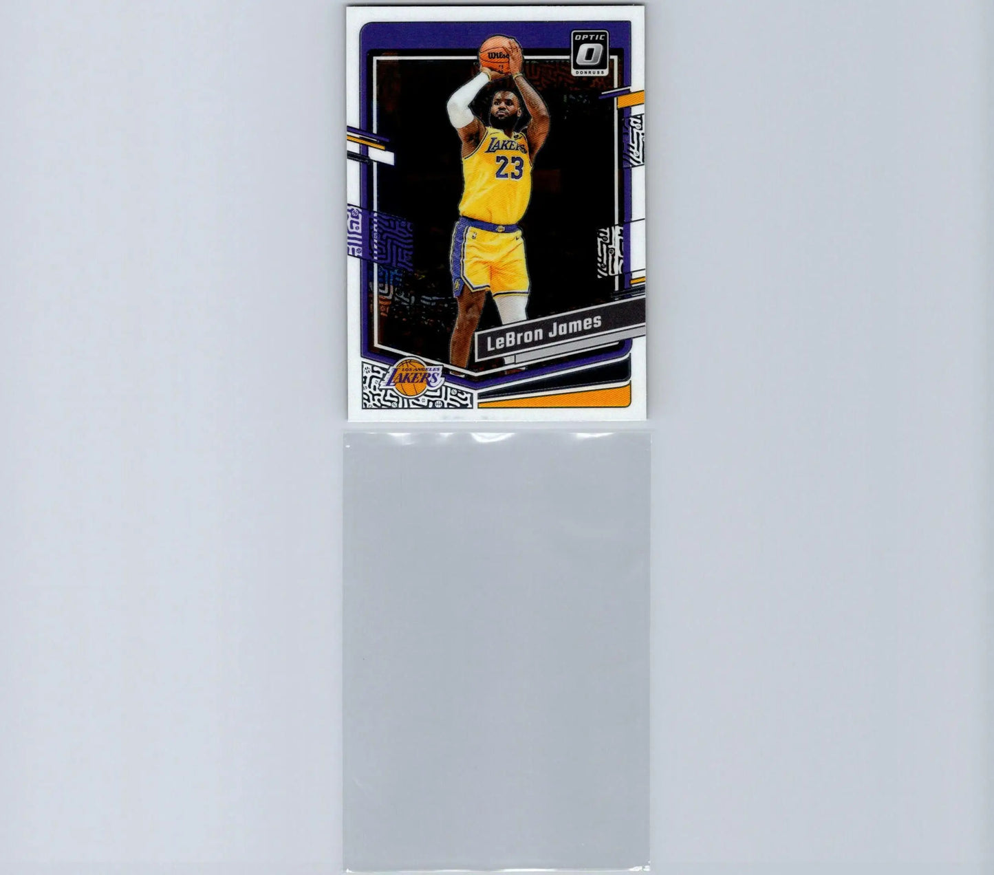 LeBron James basketball trading card from 2023-24 Donruss Optic series