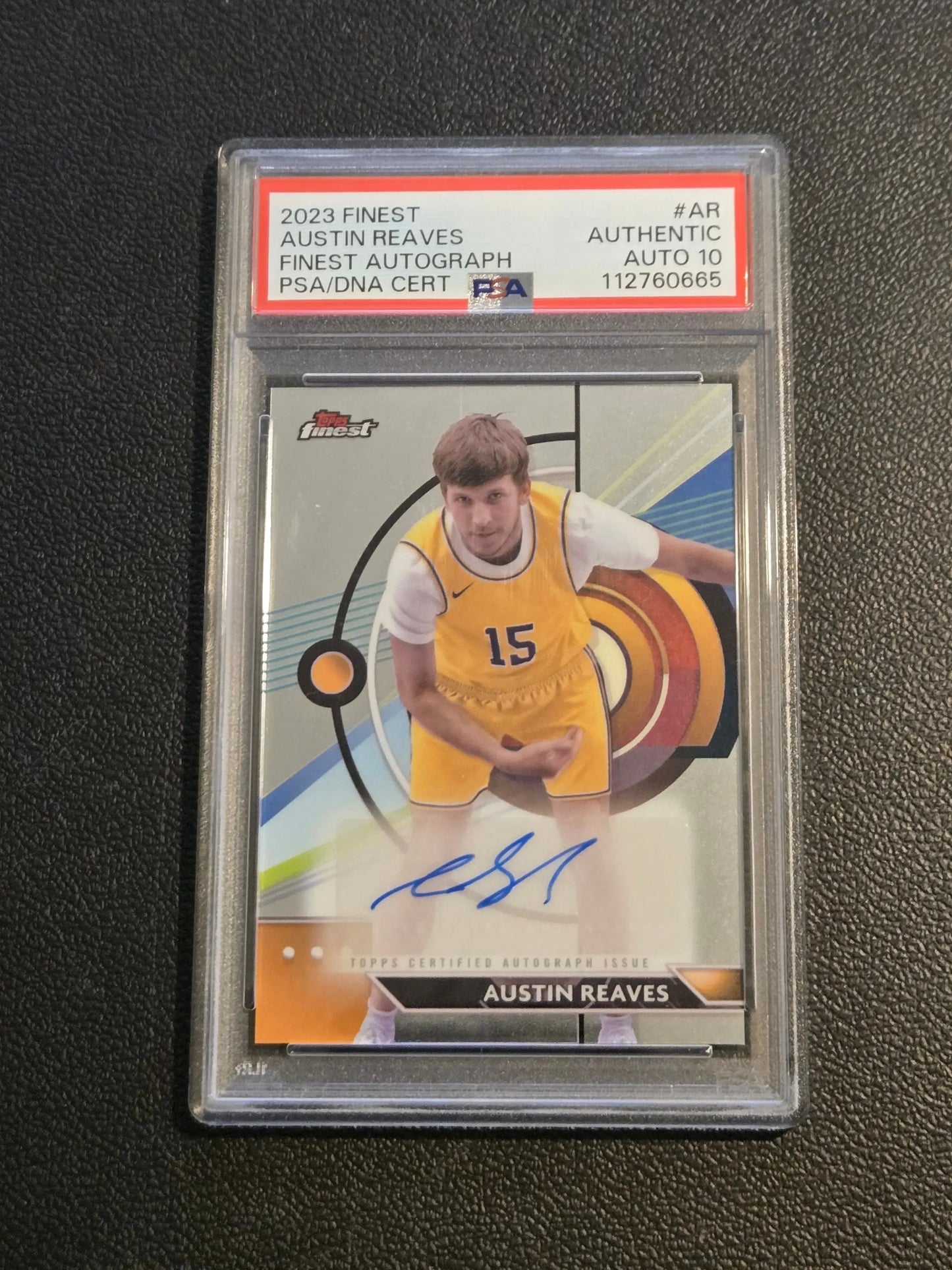 Graded 2023 Austin Reaves Finest Autographs basketball card PSA Authentic