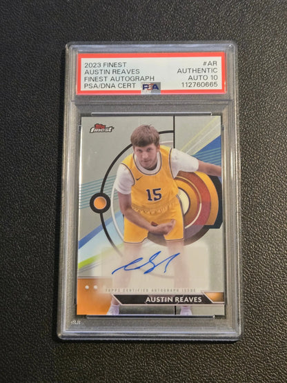 Graded 2023 Austin Reaves Finest Autographs basketball card PSA Authentic