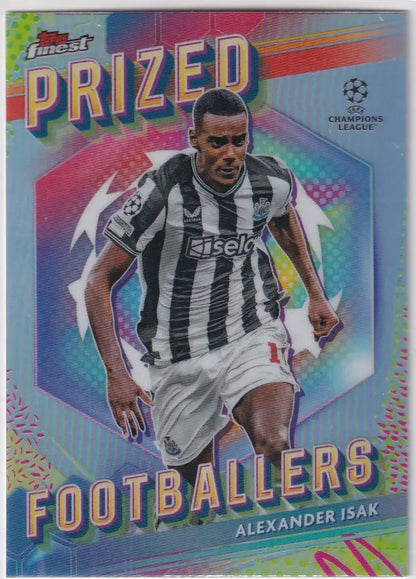 Holographic trading card of Juventus player in 2023-24 Finest Prized Footballers set