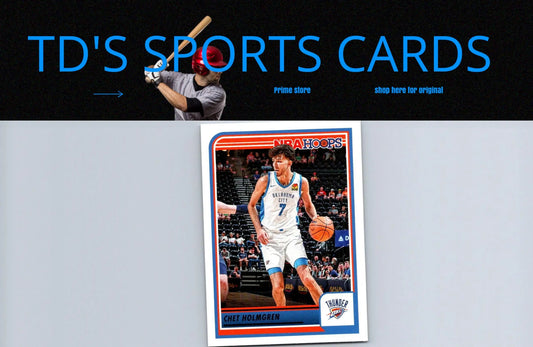 Chet Holmgren basketball card from 2023-24 Hoops trading cards collection