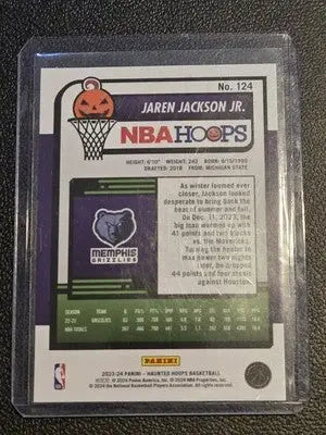 Jaren Jackson Jr basketball card from Haunted Hoops Holo Webs series 2023-24