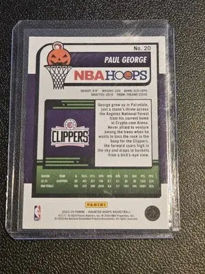 Paul George NBA Hoops basketball card with Holo Webs and Paul George Holo design