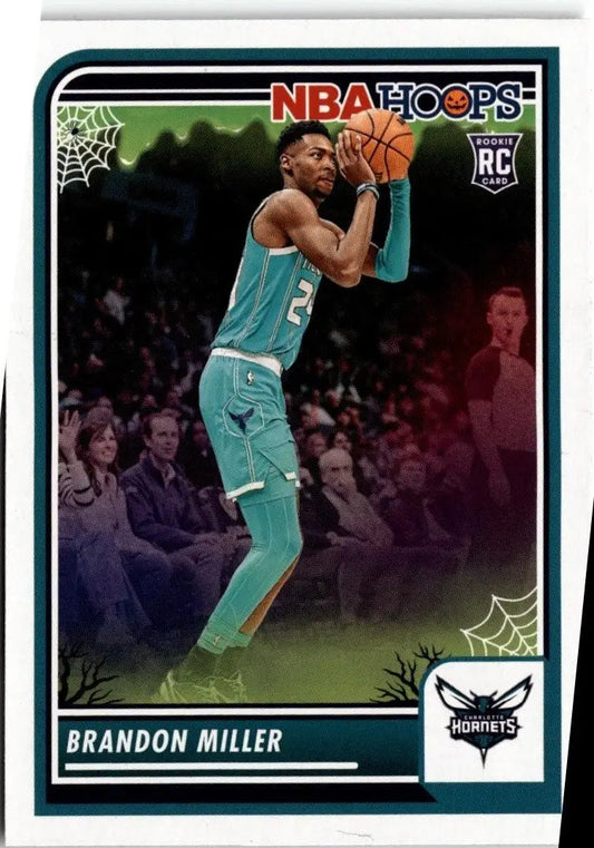 Brandon Miller NBA rookie card from 2023-24 Hoops Haunted Hoops Orange series
