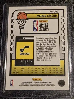 Walker Kessler Hoops Premium Stock Orange Ice Prizm basketball card 105/125