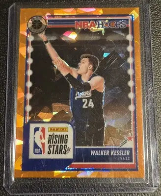 Walker Kessler basketball card from Hoops Premium Stock Walker Kessler Orange Ice Prizm