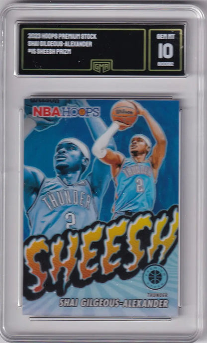 2023 Hoops Premium Stock GMA 10 Shai Gilgeous-Alexander basketball card Thunder team