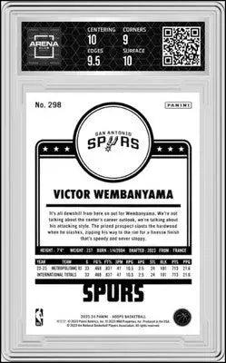 NBA Hoops Victor Wembanyama basketball card from 2023-24 NBA Hoops product