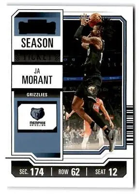 Ja Morant basketball card from 2023-24 Panini Contenders Season Ticket Retail edition
