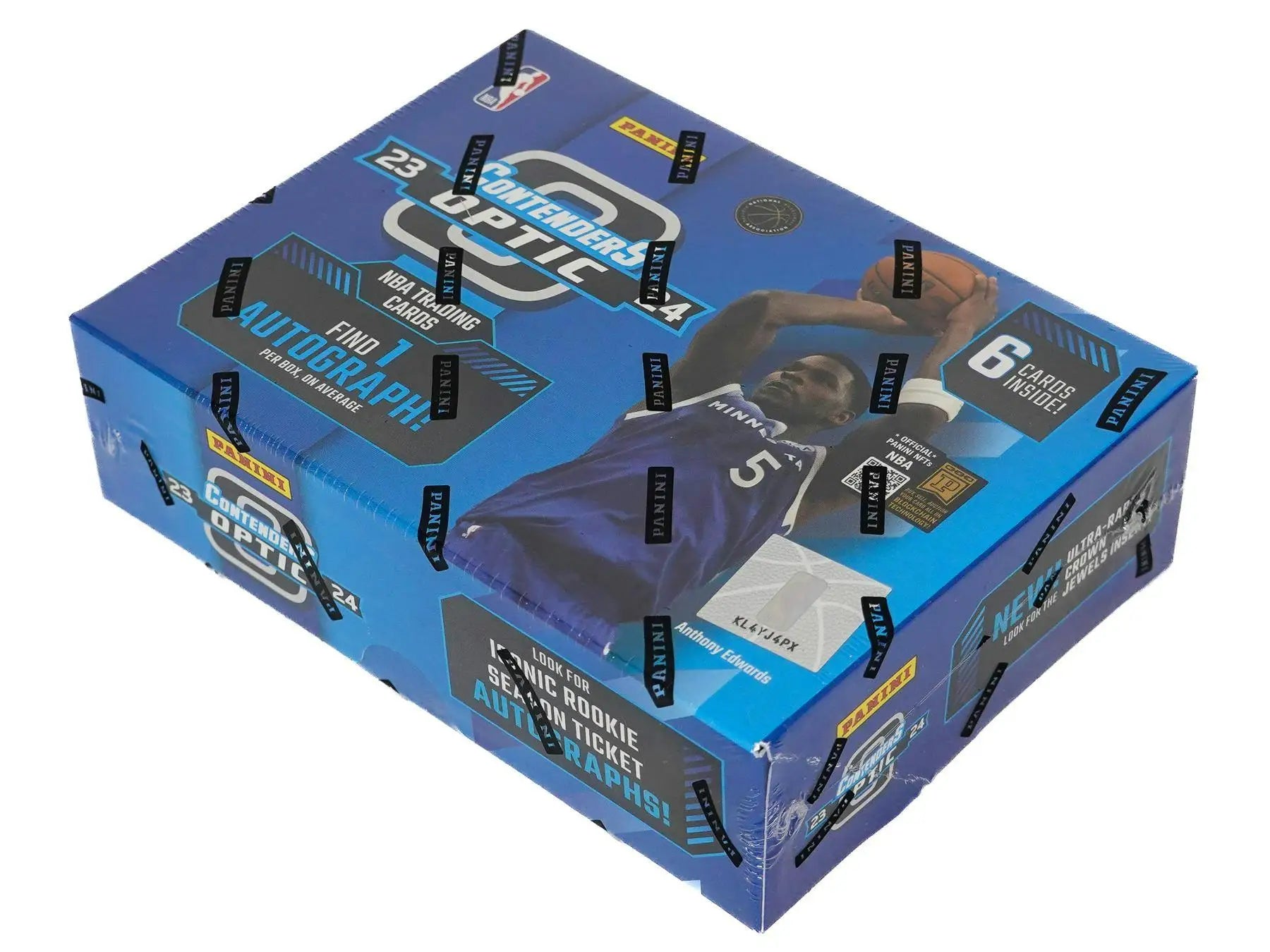 Sealed 2023-24 Panini Contenders Optic Basketball Hobby Box with cracked ice cards