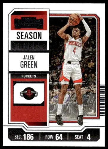 2023-24 Panini Contenders Season Ticket Retail #16 Jalen Green NM-MT Ro ID:74195 - Trading Cards
