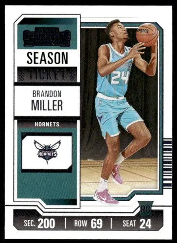 2023-24 Panini Contenders Season Ticket Retail #24 Brandon Miller NM-MT ID:74200 - Trading Cards
