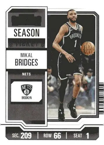 2023-24 Panini Contenders Season Ticket Retail #50 Mikal Bridges NM-MT ID:74216 - Trading Cards
