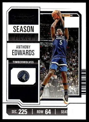 2023-24 Panini Contenders Season Ticket Retail #62 Anthony Edwards NM-M ID:74224 - Trading Cards