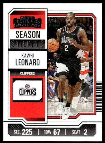 2023-24 Panini Contenders Season Ticket Retail #80 Kawhi Leonard NM-MT ID:74238 - Trading Card