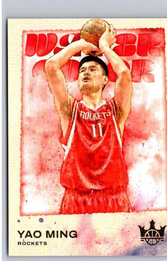 Yao Ming basketball card from 2023-24 Panini Court Kings Water Color collection