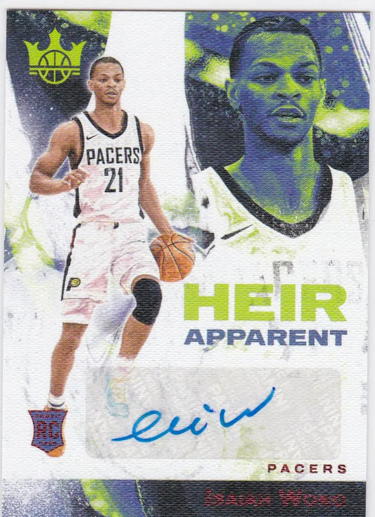 Signed basketball card of Isaiah Wong Heir Auto from Panini Court Kings 2023-24