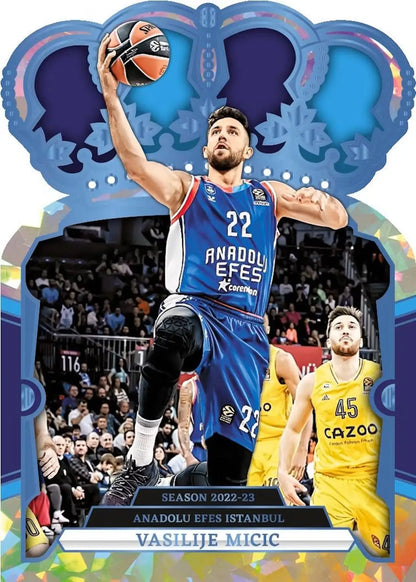 Basketball trading card from Panini Crown Royale 2023/24 EuroLeague Hobby featuring base crystal design