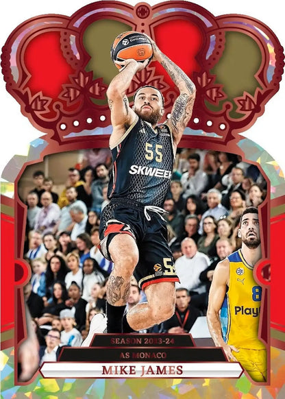 Basketball trading card from 2023/24 Panini Crown Royale Turkish Airlines EuroLeague collection with base crystal design