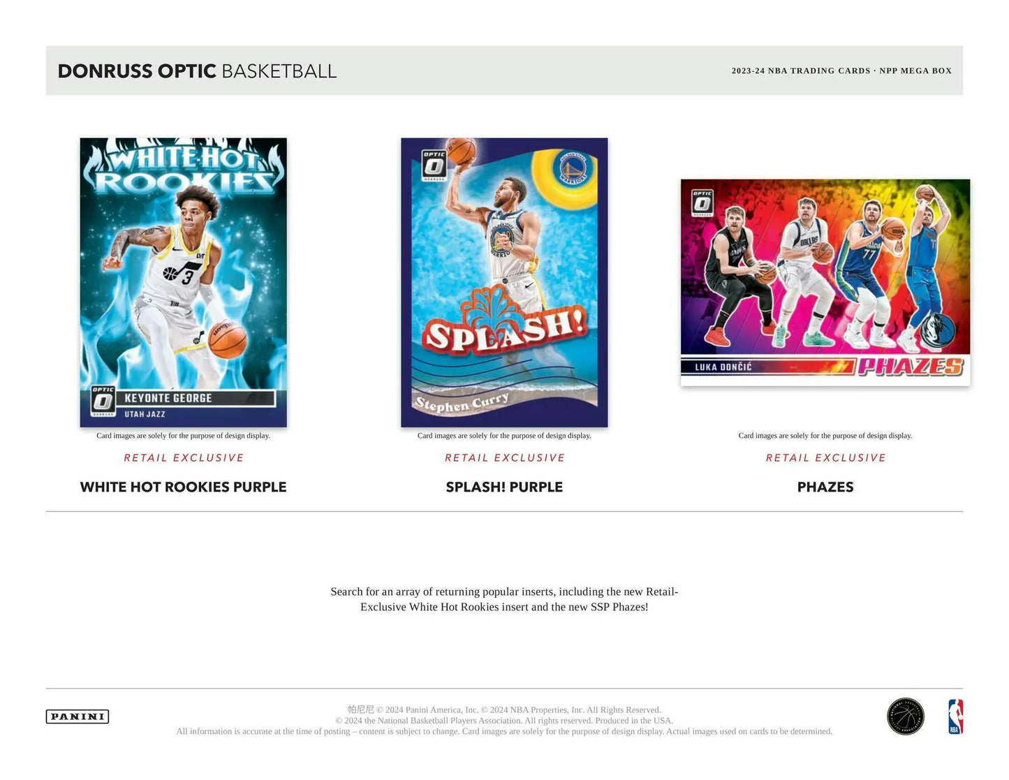Basketball trading cards featuring rated rookies from Donruss Optic Mega Box-Exclusive Hyper Pink Prizms
