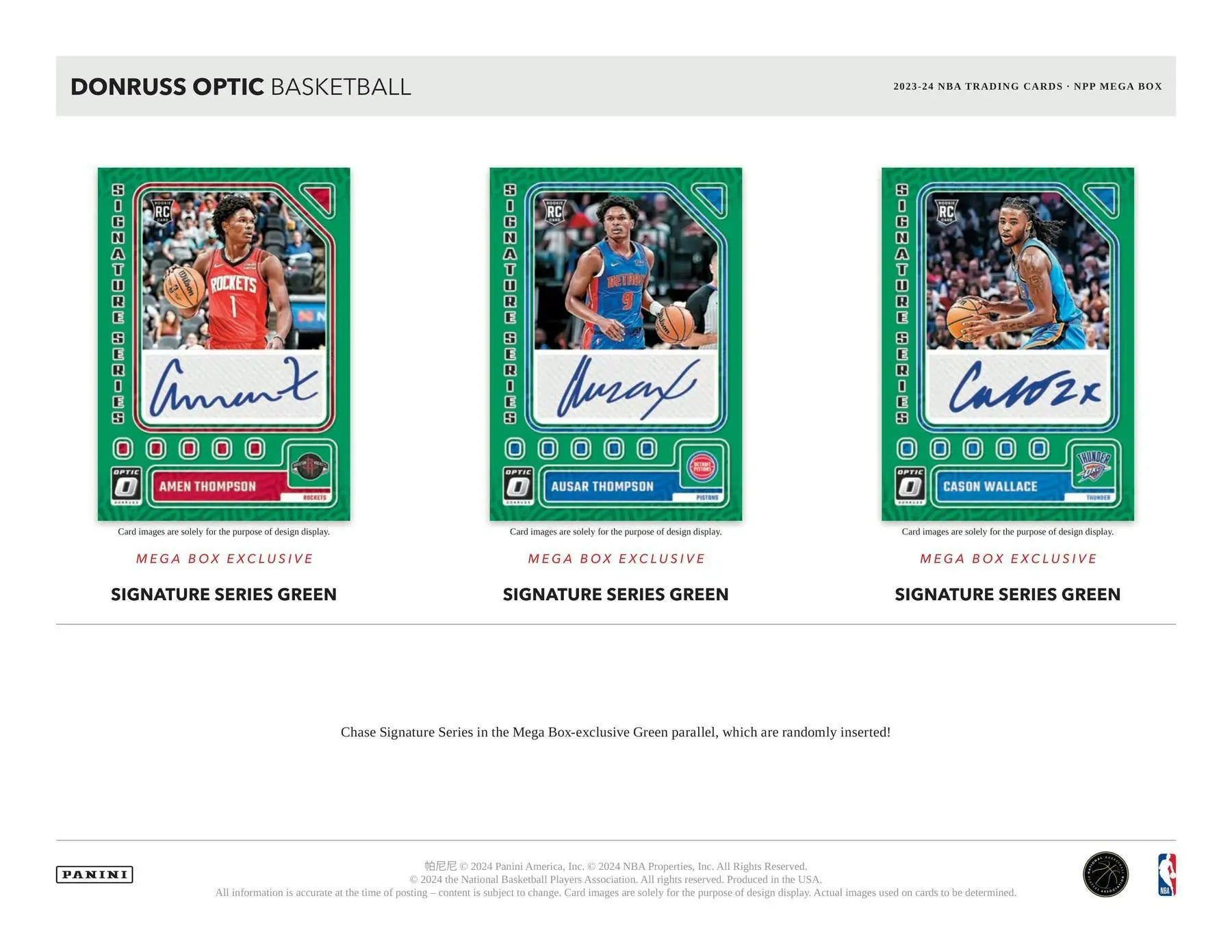 Basketball trading cards featuring rated rookies from Donruss Optic Mega Box Exclusive Hyper Pink Prizms