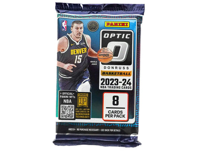 Sealed 2023-24 Donruss Optic basketball Mega Box with rated rookies and Hyper Pink Prizms