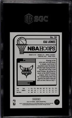 Panini Hoops Kai Jones 2023-24 Basketball Card graded SGC 10 Artist Proof