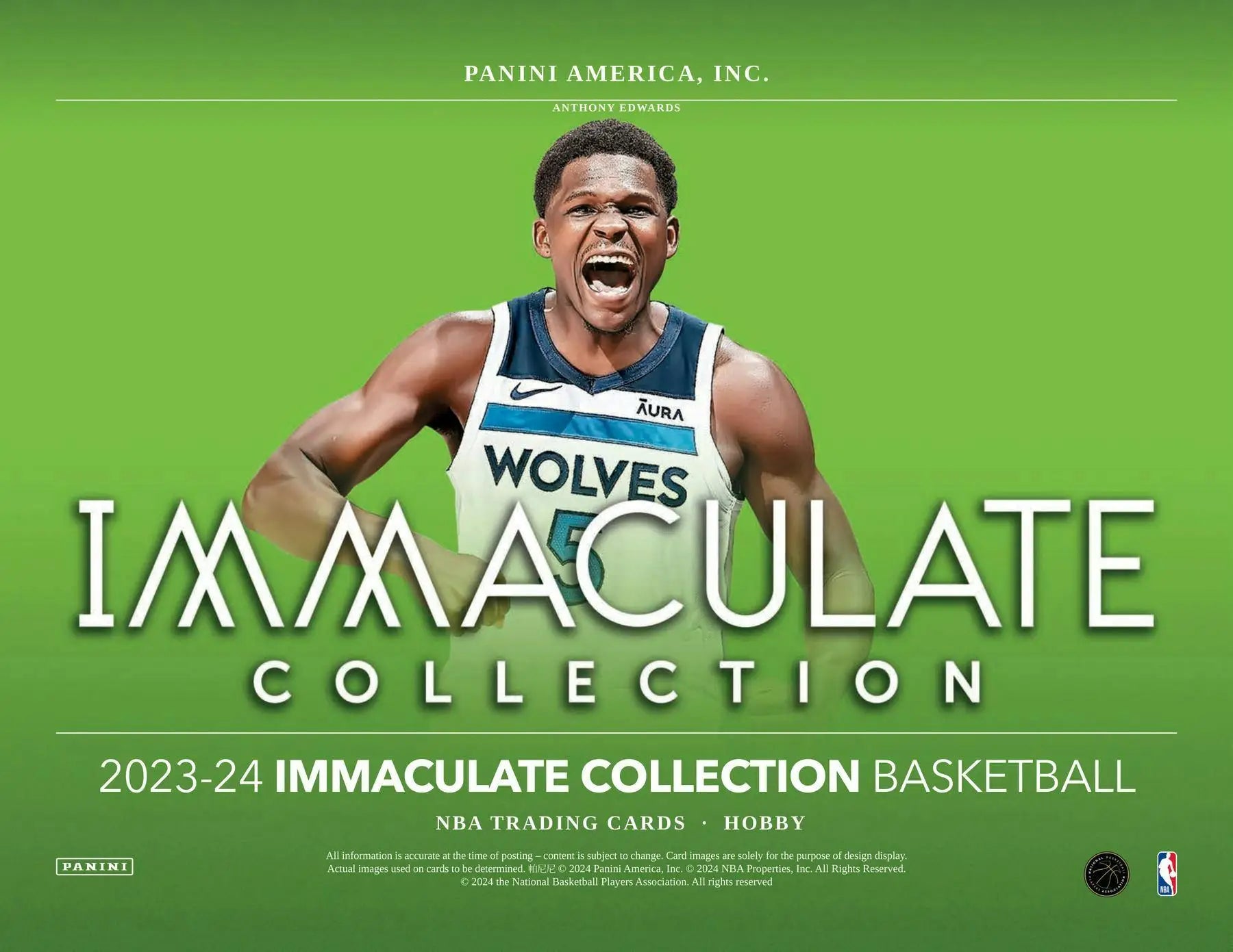 2023-24 Panini Immaculate Basketball card from Immaculate Basketball Hobby Box with two memorabilia cards