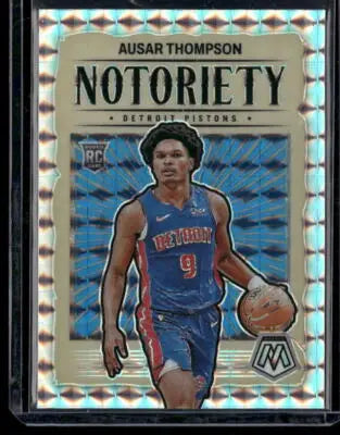 Ausar Thompson basketball card from Panini Mosaic Notoriety Prizm 2023-24 series