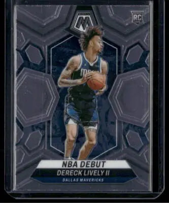 Panini Mosaic Dereck Lively basketball card from 2023-24 Panini Mosaic collection