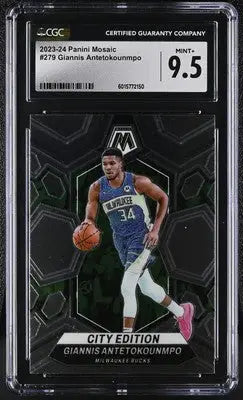 Graded Mosaic Giannis Antetokounmpo basketball card 2023-24 Panini CGC 9.5