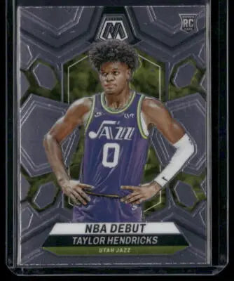 Panini Mosaic Taylor Hendricks NBA Debut RC Card from 2023-24 Panini Mosaic collection