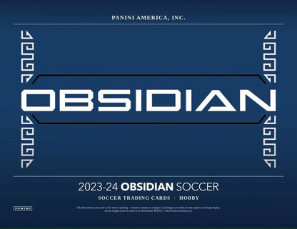 Obsidian Soccer trading card design from the 2023-24 Panini Obsidian Soccer Hobby Box