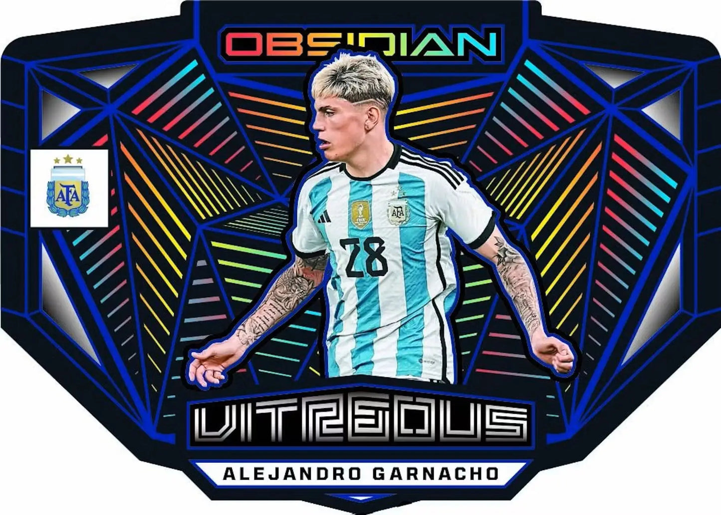 Alejandro Garnacho soccer card from Panini Obsidian Soccer Hobby Box