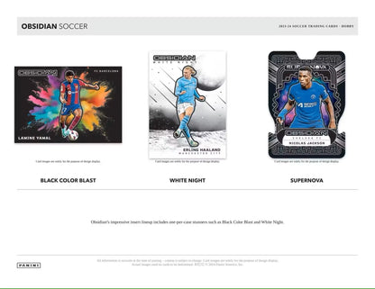 Obsidian Soccer Trading Cards from the 2023-24 Panini Obsidian Soccer Hobby Box