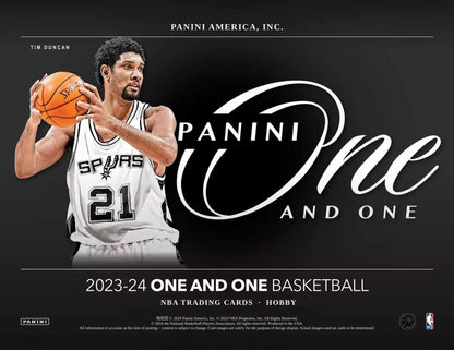 Basketball trading card of Spurs player #21 from 2023-24 Panini One and One series