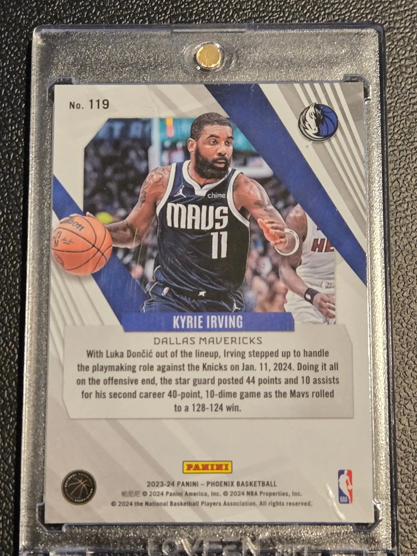Kyrie Irving basketball card from Panini Phoenix 2023-24 with Kyrie Irving Red design
