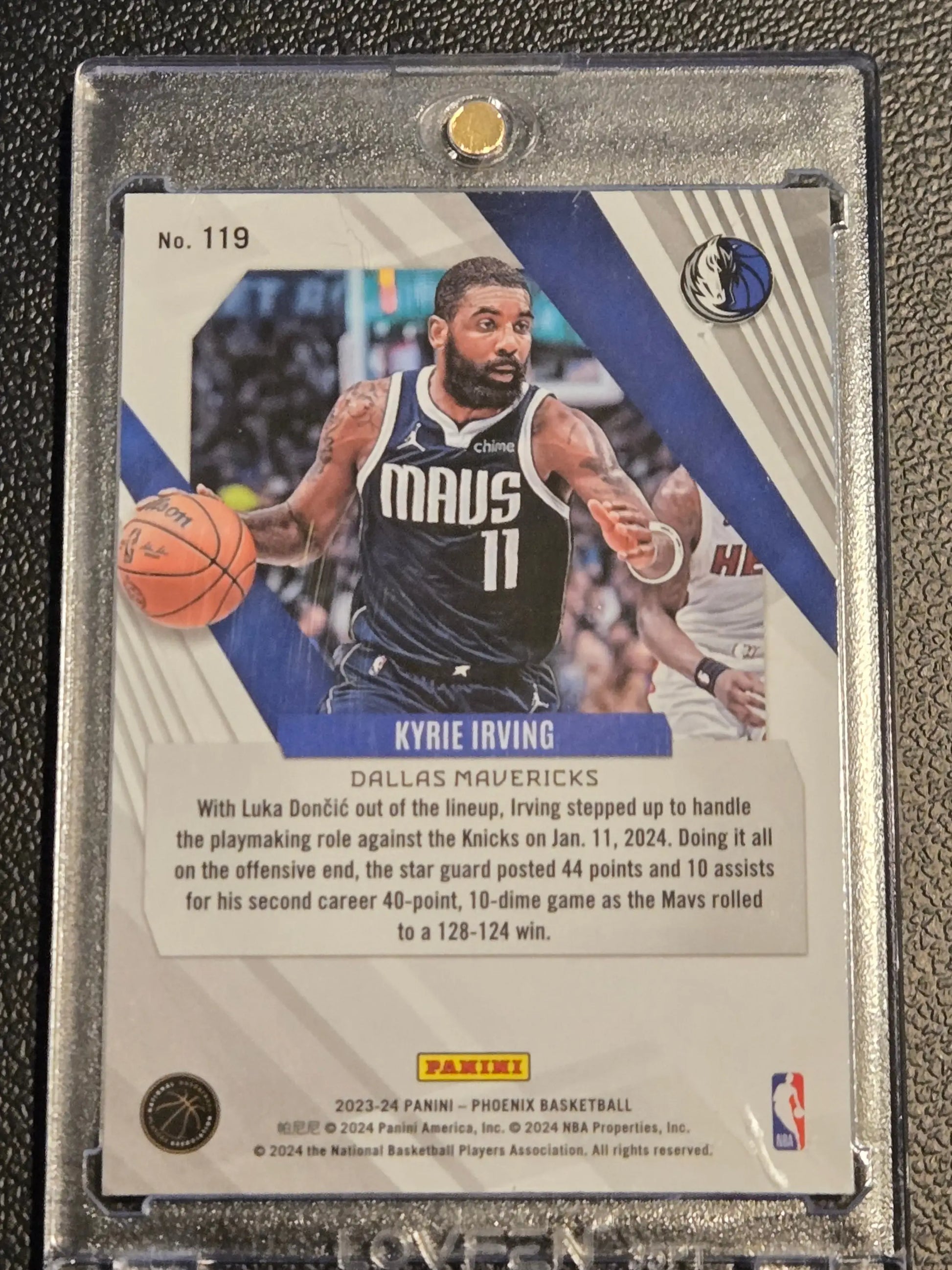 Kyrie Irving basketball card from Panini Phoenix 2023-24 with Kyrie Irving Red design