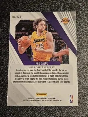 Pau Gasol basketball card from Panini Phoenix 2023-24 Pau Gasol Phoenix Blue Ice