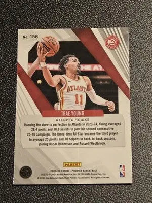 Trae Young basketball card from 2023-24 Panini Phoenix series for collectors