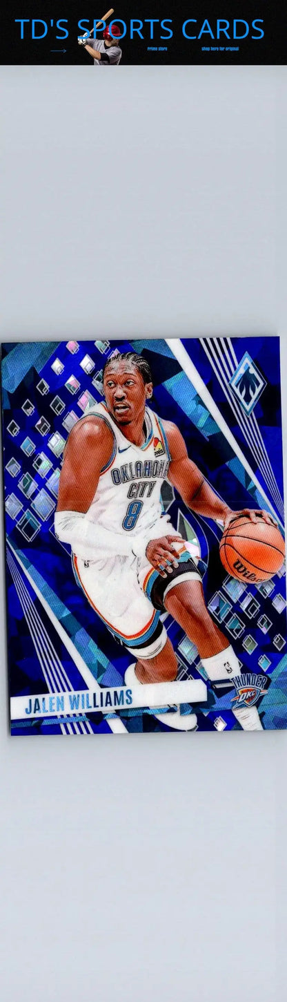 Jalen Williams basketball card from 2023-24 Panini Phoenix Williams Phoenix Blue Ice series